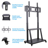 Kitchen & Bathroom DIY: Rolling TV Stand 32-100 w/ Adjustable Mount & 2-Tier Shelf