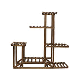 Pots, Planters & Accessories: 5-Tier Wooden Plant Stand Flower Display Shelf Indoor Outdoor Garden
