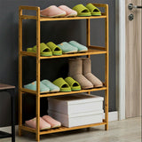 Bookcases & Shelves: Bamboo 4 Tier Shelving Unit Kitchen Bedroom Bookshelf