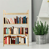 Bookcases & Shelves: Bamboo 4 Tier Shelving Unit Kitchen Bedroom Bookshelf