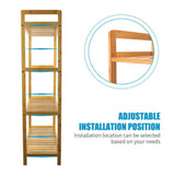 Bookcases & Shelves: Bamboo 4 Tier Shelving Unit Kitchen Bedroom Bookshelf