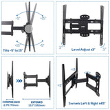 TVs & Accessories: Full Motion TV Wall Mount Bracket 27-55 for Samsung TCL Hisense