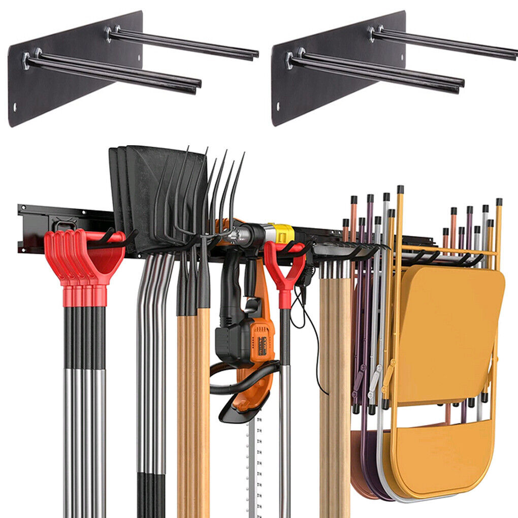 Clothing & Wardrobe Storage: Wall Mounted Tool Rack Heavy Duty Garage Organizer