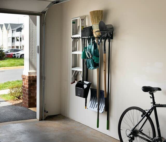 Clothing & Wardrobe Storage: Wall Mounted Tool Rack Heavy Duty Garage Organizer