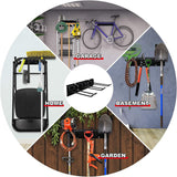 Clothing & Wardrobe Storage: Wall Mounted Tool Rack Heavy Duty Garage Organizer