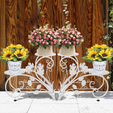 Pots, Planters & Accessories: Set of 2 Plant Stand Wedding Garden Flower Shelf Rack