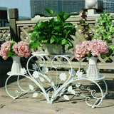 Pots, Planters & Accessories: Set of 2 Plant Stand Wedding Garden Flower Shelf Rack
