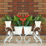 Pots, Planters & Accessories: Set of 2 Plant Stand Wedding Garden Flower Shelf Rack