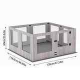 Dog Playpens & Gates: Dog Whelping Box 8 Panels Puppy Pen with Pad