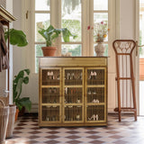 Shoe Storage: XXL 4-Tier Bamboo Shoe Rack Cabinet with Doors, Drawers