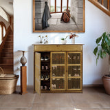 Shoe Storage: XXL 4-Tier Bamboo Shoe Rack Cabinet with Doors, Drawers