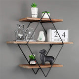 3 Tier Diamond Metal Floating Shelves Wall Mounted Display