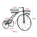3-Tier Iron Bicycle Plant Stand Rack Tricycle Planter