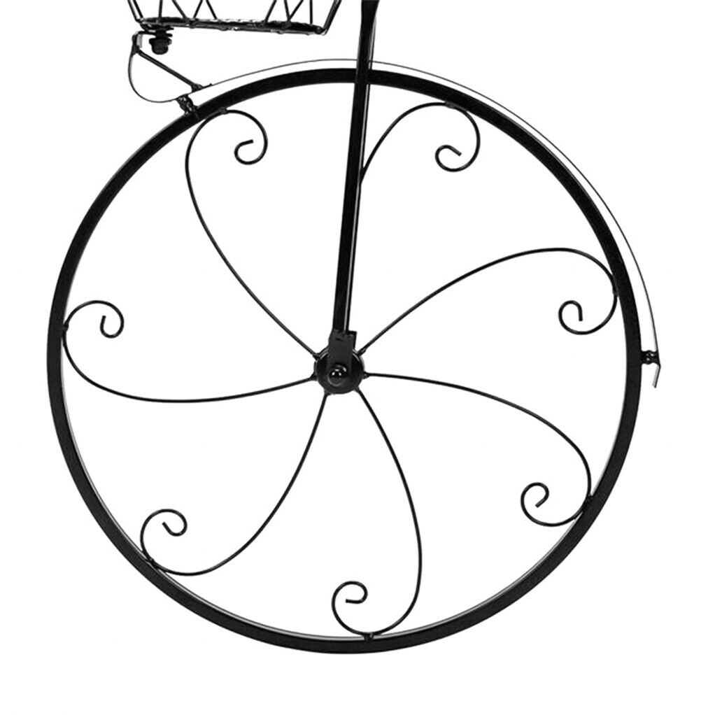 Bicycle Stands & Storage: 3-Tier Iron Bicycle Plant Stand Rack Tricycle Planter