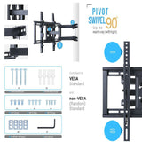 Articulating TV Wall Mount Bracket 32-56 Corner Rack Holder