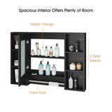 Bathroom Cabinets, Cupboards & Storage: Bathroom Mirrored Cabinet Wall Storage Organizer