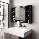 Bathroom Cabinets, Cupboards & Storage: Bathroom Mirrored Cabinet Wall Storage Organizer