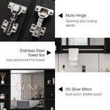 Bathroom Cabinets, Cupboards & Storage: Bathroom Mirrored Cabinet Wall Storage Organizer