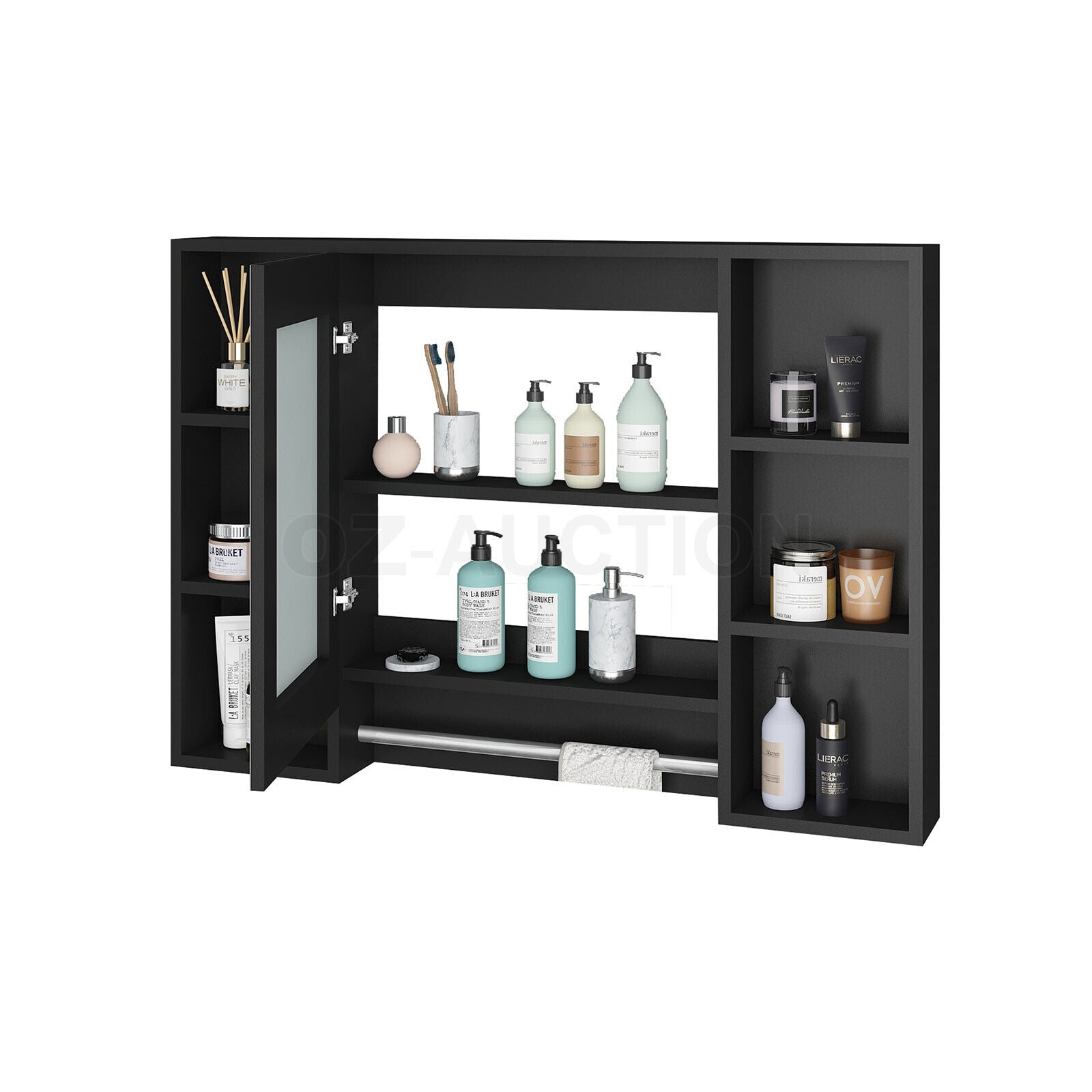 Bathroom Cabinets, Cupboards & Storage: Bathroom Mirrored Cabinet Wall Storage Organizer