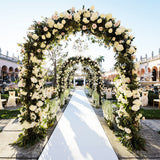 Garden Ornaments: Metal Wedding Arch Garden Arbor Floral Stand Indoor/Outdoor