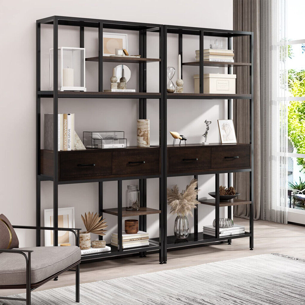Rustic Accent Bookshelf 90CM Wide Plant Display Rack