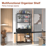 Clothing & Wardrobe Storage: Rustic Accent Bookshelf 90CM Wide Plant Display Rack