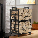 Coat Racks: Iron Log Holder Indoor Heavy Duty Firewood Rack 180kg