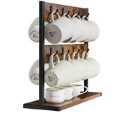 Desk Accessories: Coffee Mug Holder Stand 43.5cm High, 42cm Wide Kitchen Organizer