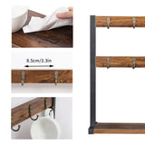 Desk Accessories: Coffee Mug Holder Stand 43.5cm High, 42cm Wide Kitchen Organizer