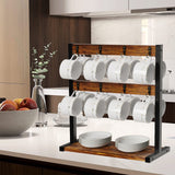 Desk Accessories: Coffee Mug Holder Stand 43.5cm High, 42cm Wide Kitchen Organizer