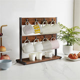 Desk Accessories: Coffee Mug Holder Stand 43.5cm High, 42cm Wide Kitchen Organizer