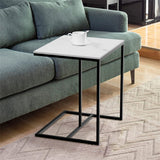Sofas & Sofa Beds: C Shape Sofa Side End Table Sintered Stone Black White