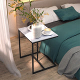 Sofas & Sofa Beds: C Shape Sofa Side End Table Sintered Stone Black White