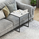 Sofas & Sofa Beds: C Shape Sofa Side End Table Sintered Stone Black White