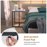 Sofas & Sofa Beds: C Shape Sofa Side End Table Sintered Stone Black White