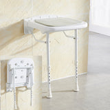 Pool Toys & Inflatables: Wall-Mount Foldable Shower Chair, Adjustable, Non-Slip Feet