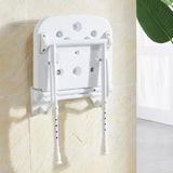 Pool Toys & Inflatables: Wall-Mount Foldable Shower Chair, Adjustable, Non-Slip Feet
