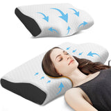 Pillows: Cervical Memory Foam Pillow Butterfly Shape Standard Anti Snore