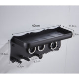 Hair Styling Tools: Magnetic Wall Mount Hair Dryer Holder for Dyson - Black Metal