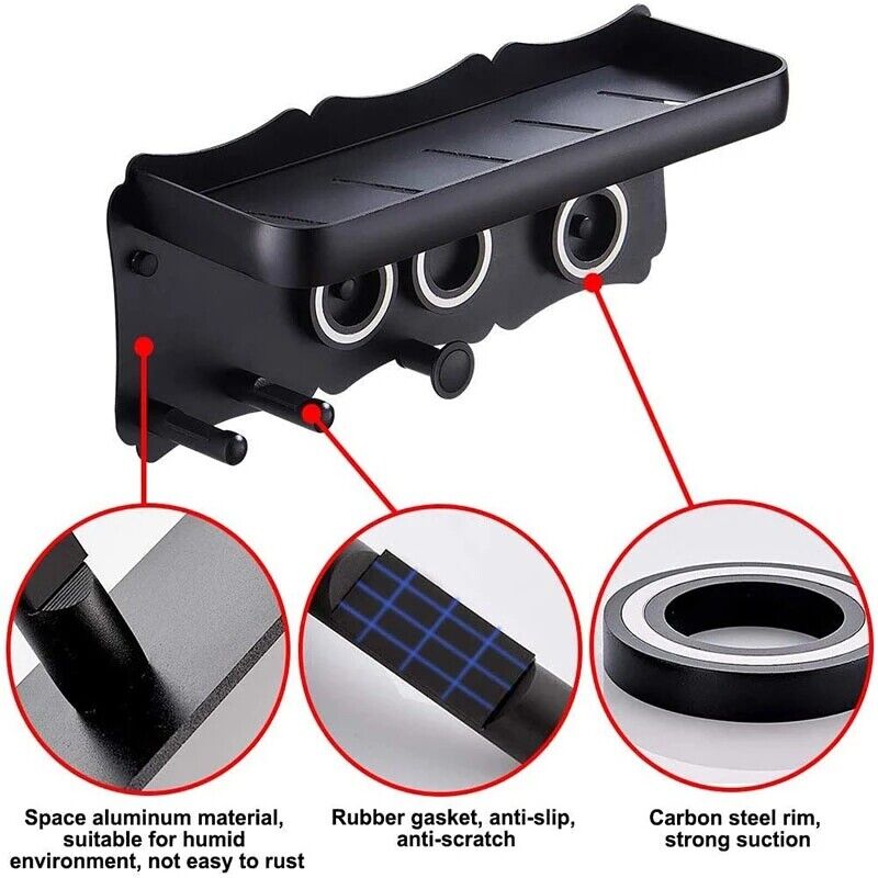 Hair Styling Tools: Magnetic Wall Mount Hair Dryer Holder for Dyson - Black Metal
