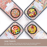 6PCS Food Storage Containers Kitchen Dry Pantry Organiser Airtight Lids