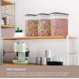 6PCS Food Storage Containers Kitchen Dry Pantry Organiser Airtight Lids