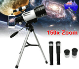 150x Zoom HD Digital Telescope 70mm Aperture Unmounted