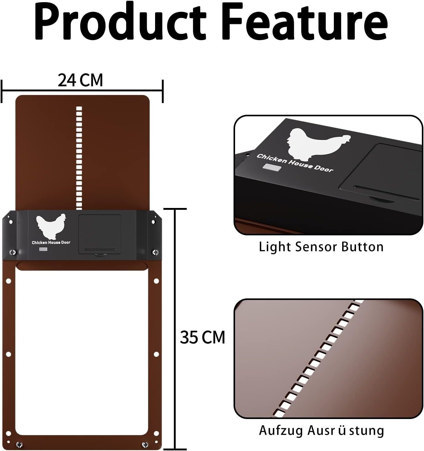 Gardening Tools: Automatic Chicken Coop Door Opener Solar Timer Sensor LCD AU