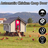 Gardening Tools: Automatic Chicken Coop Door Opener Solar Timer Sensor LCD AU