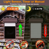 Fence & Gate Accessories: Automatic Chicken Coop Door Opener with Gate Light Sensor Remote