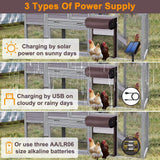 Fence & Gate Accessories: Automatic Chicken Coop Door Opener with Gate Light Sensor Remote