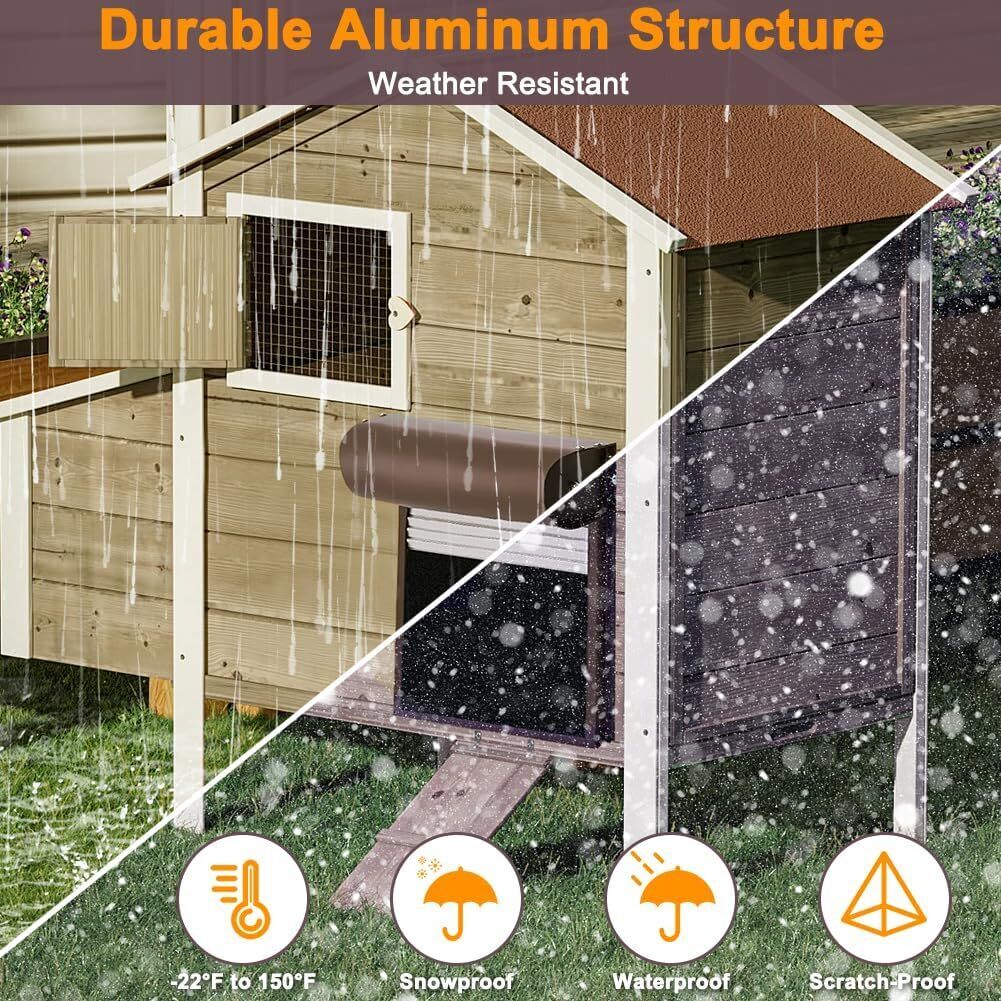Fence & Gate Accessories: Automatic Chicken Coop Door Opener with Gate Light Sensor Remote