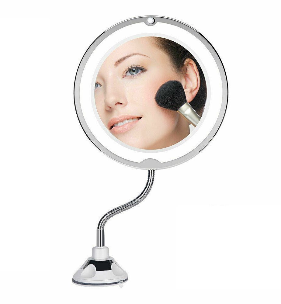 Makeup Mirrors: 10X LED Magnifying Makeup Mirror 360° Rotation