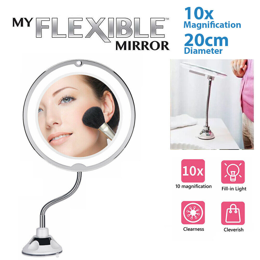 Makeup Mirrors: 10X LED Magnifying Makeup Mirror 360° Rotation
